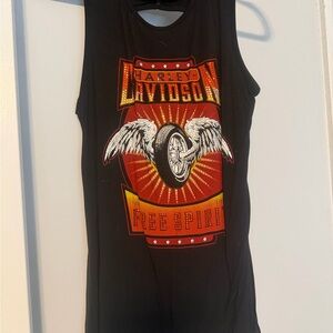 Harley-Davidson Black and Red Tank Top
